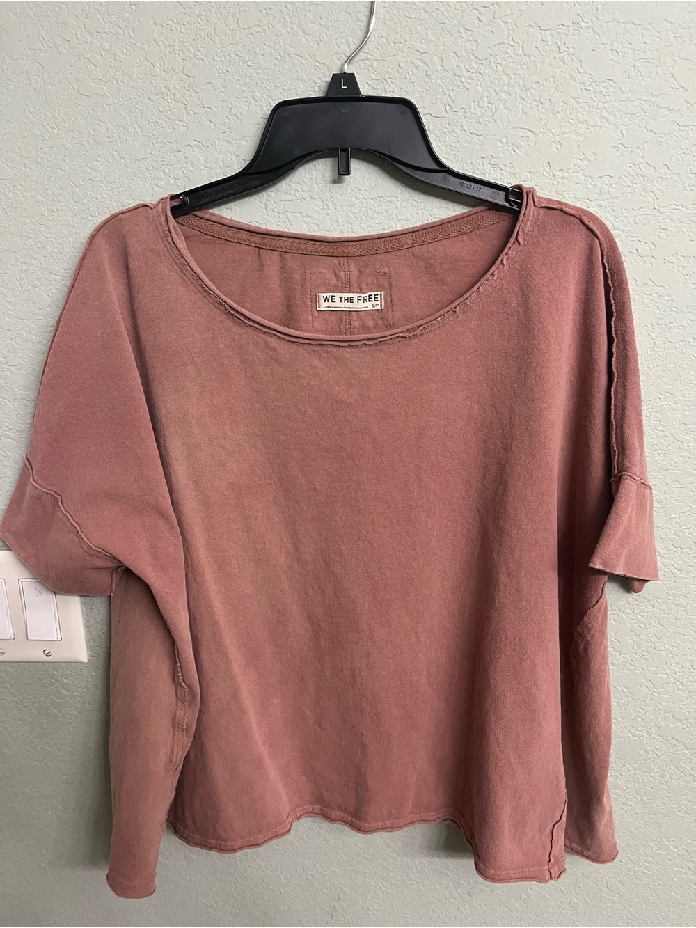 We The Free Washed Rose Relaxed Short Sleeve Tee